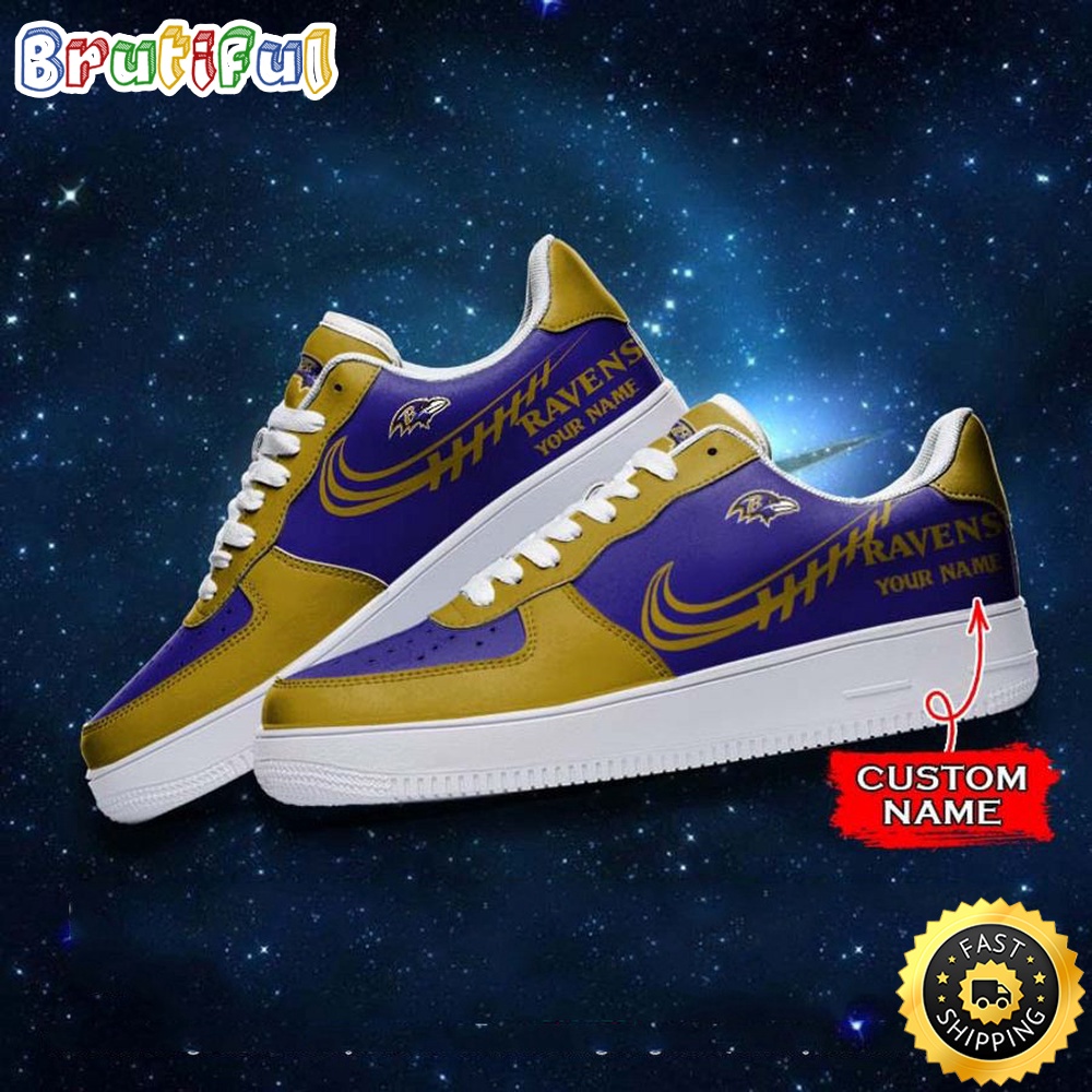 Sportswearmerch Baltimore Ravens NFL Air Low-Top Sneakers Shoes For Men And Women