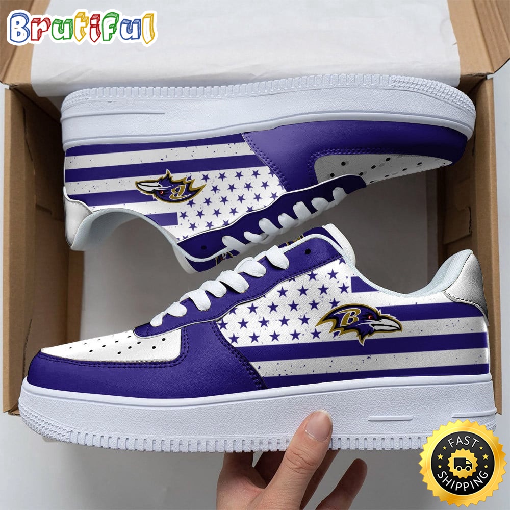 Sportswearmerch Baltimore Ravens NFL Air Low-Top Sneakers Shoes For Men And Women