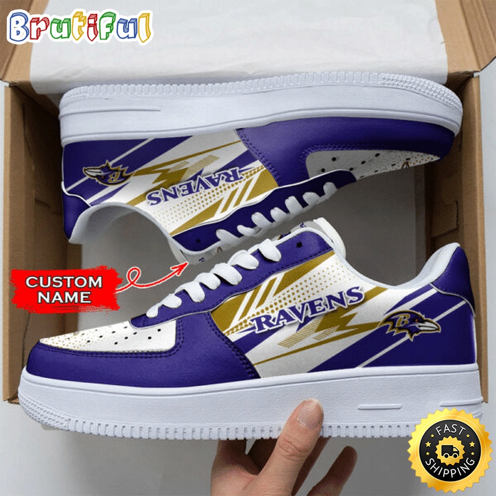 Sportswearmerch Baltimore Ravens NFL Air Low-Top Sneakers Shoes For Men And Women