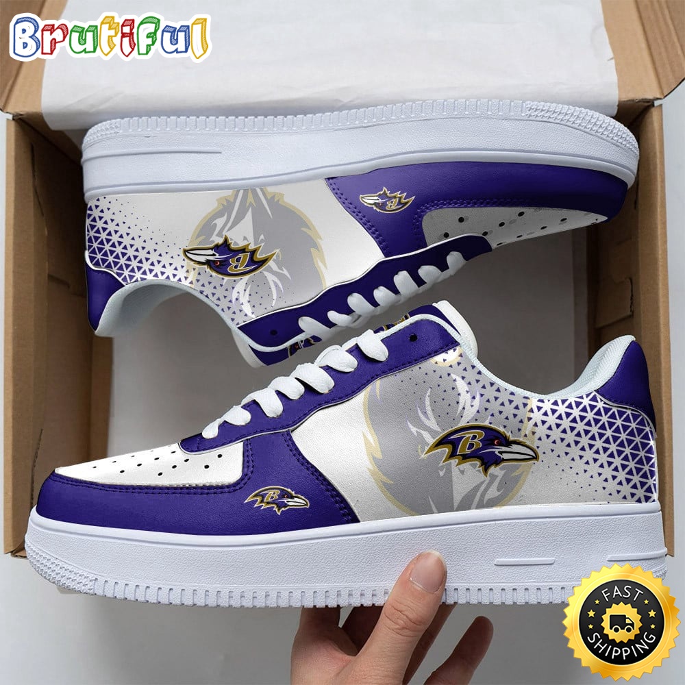Sportswearmerch Baltimore Ravens NFL Air Low-Top Sneakers Shoes For Men And Women