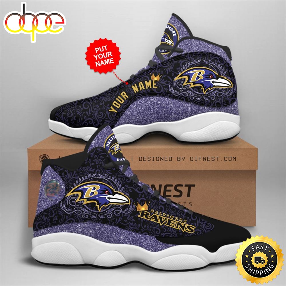 Sportswearmerch Baltimore Ravens NFL AJ13 Sneakers Shoes For Men And Women