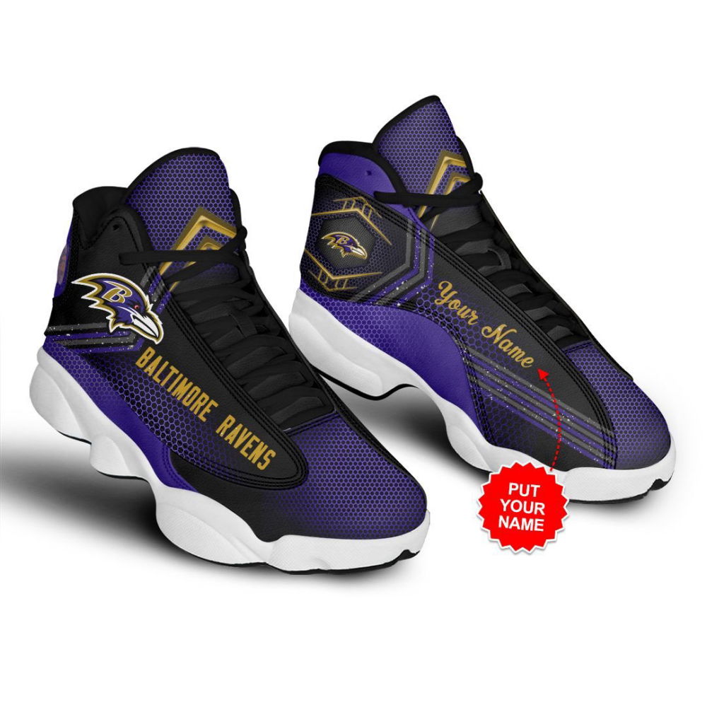Sportswearmerch Baltimore Ravens NFL AJ13 Sneakers Shoes For Men And Women