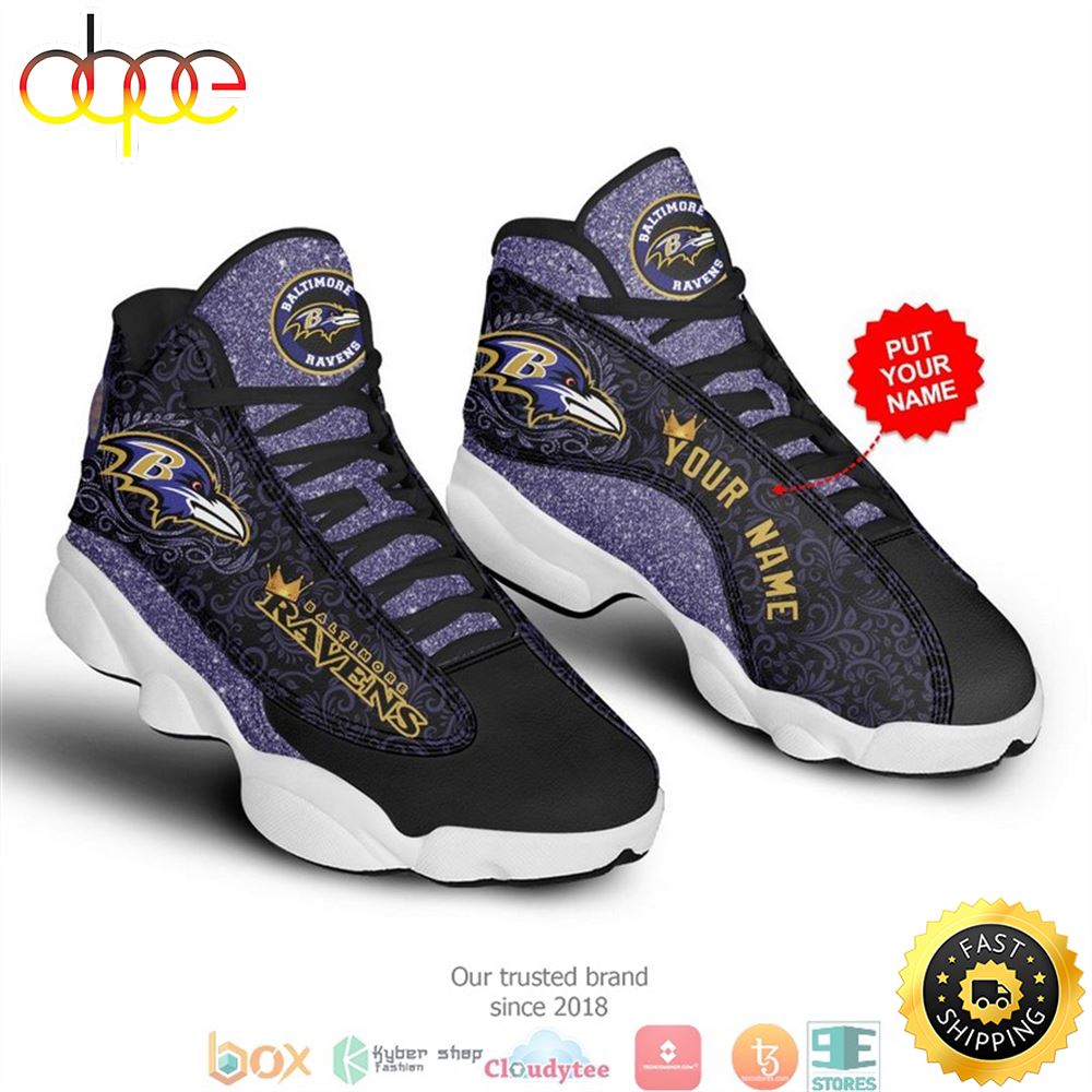 Sportswearmerch Baltimore Ravens NFL AJ13 Sneakers Shoes For Men And Women