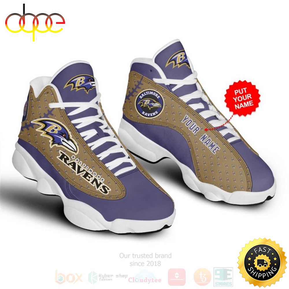 Sportswearmerch Baltimore Ravens NFL AJ13 Sneakers Shoes For Men And Women