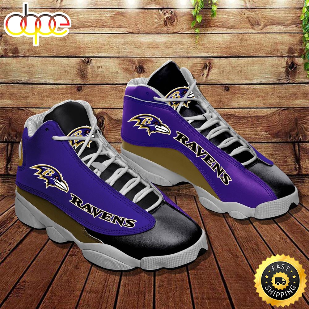 Sportswearmerch Baltimore Ravens NFL AJ13 Sneakers Shoes For Men And Women
