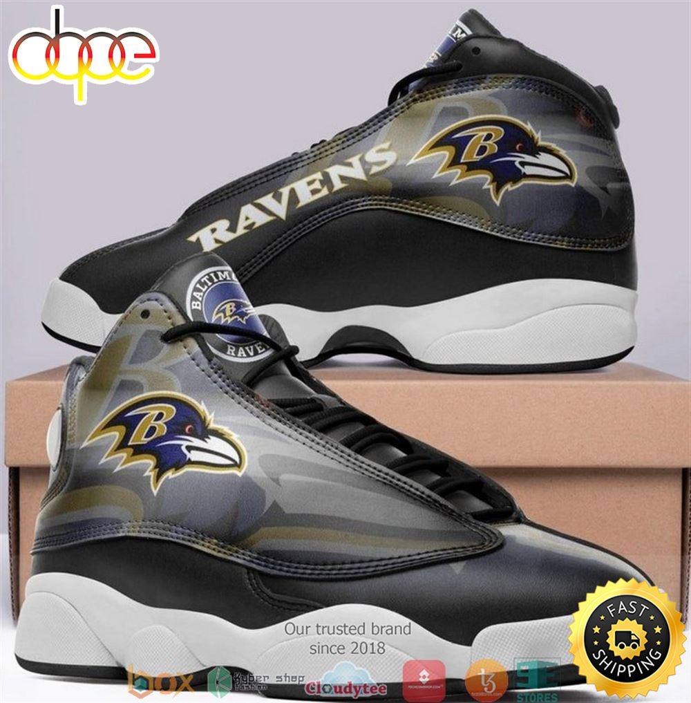 Sportswearmerch Baltimore Ravens NFL AJ13 Sneakers Shoes For Men And Women