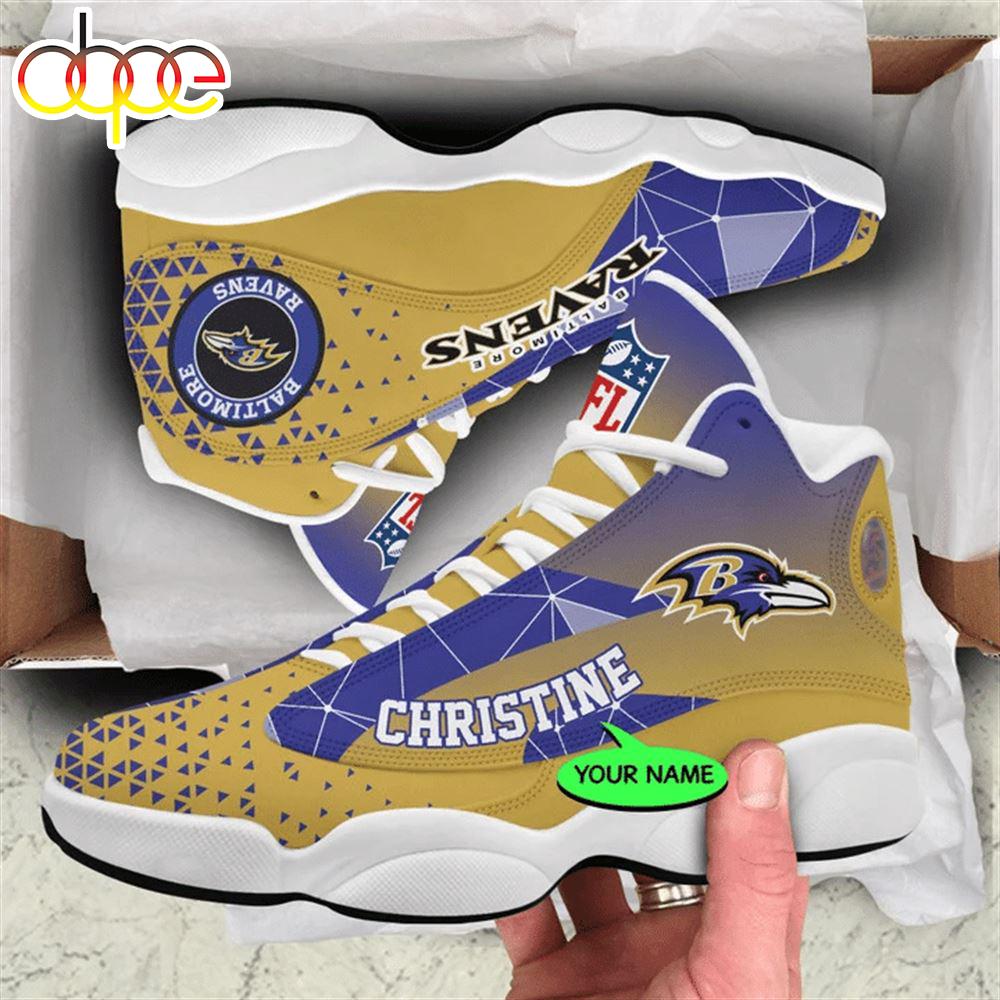 Sportswearmerch Baltimore Ravens NFL AJ13 Sneakers Shoes For Men And Women