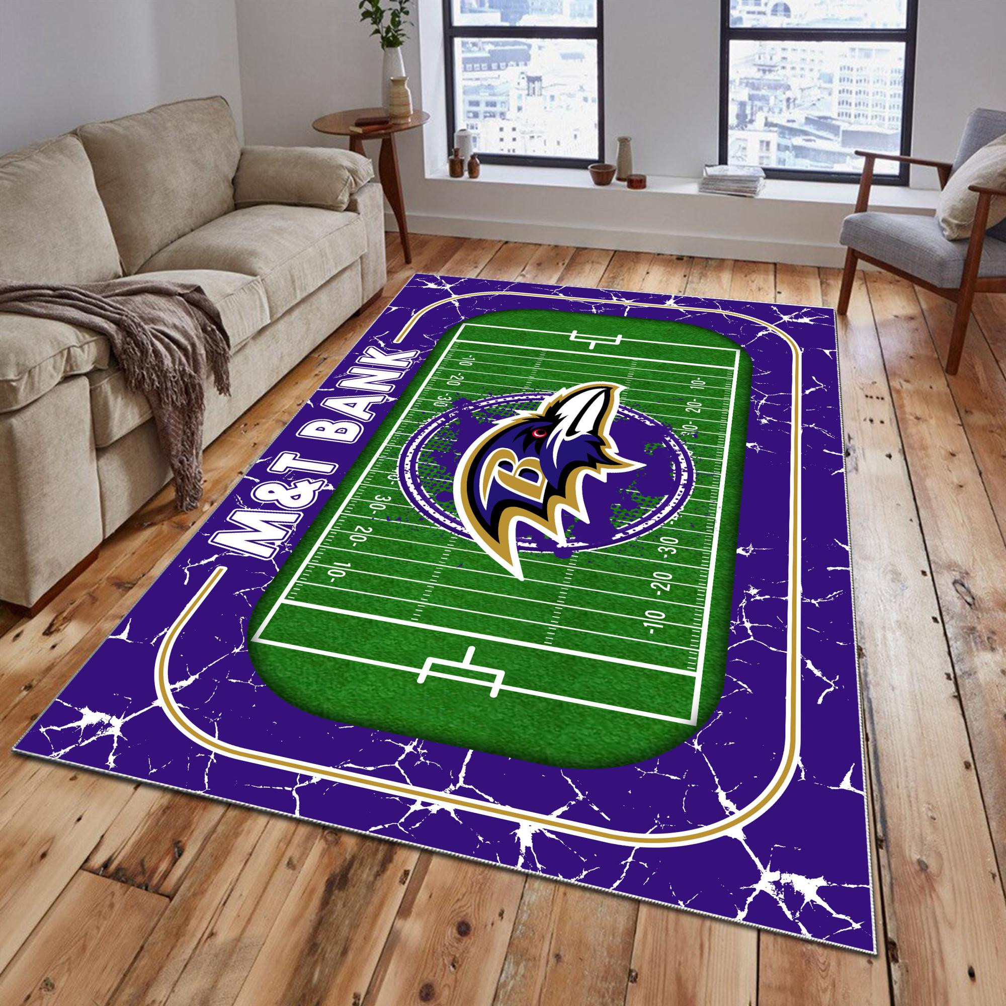 Sportswearmerch Baltimore Ravens NFL Area Rug For Fan