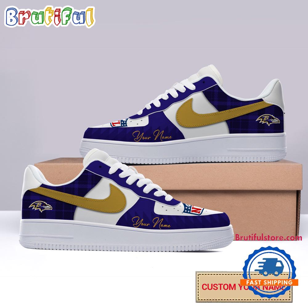 Sportswearmerch Baltimore Ravens NFL Christmas Logo Pattern Custom Air Low-Top Shoes For Men And Women