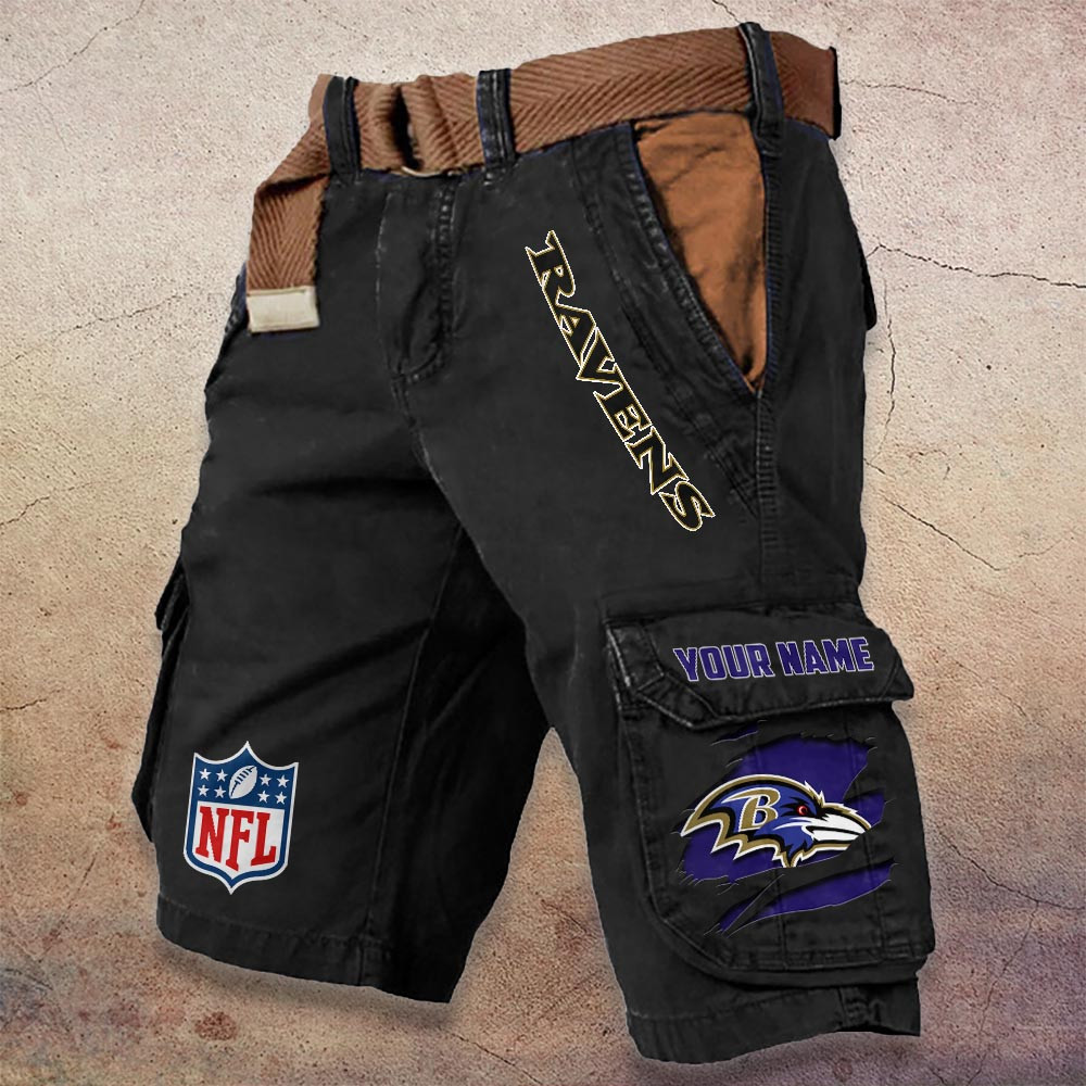 Sportswearmerch Baltimore Ravens NFL Denim Short For Fan