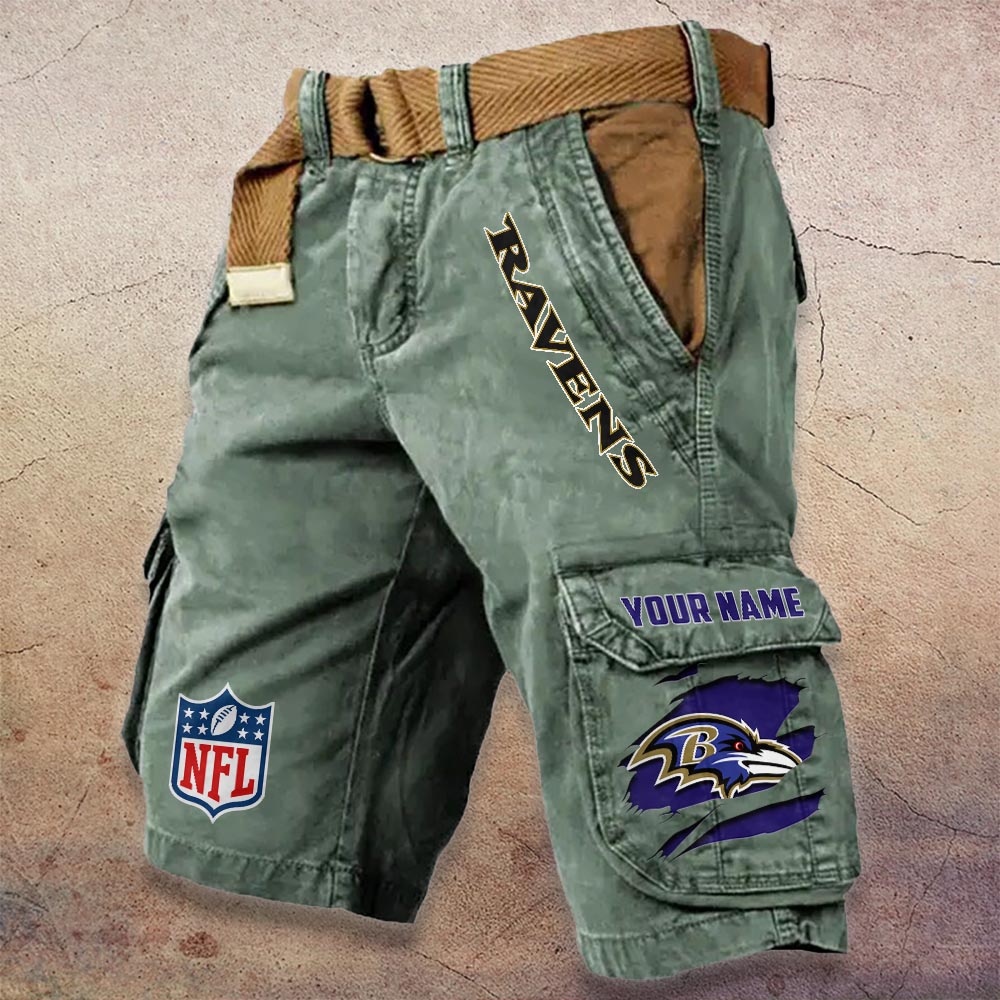 Sportswearmerch Baltimore Ravens NFL Denim Short For Fan