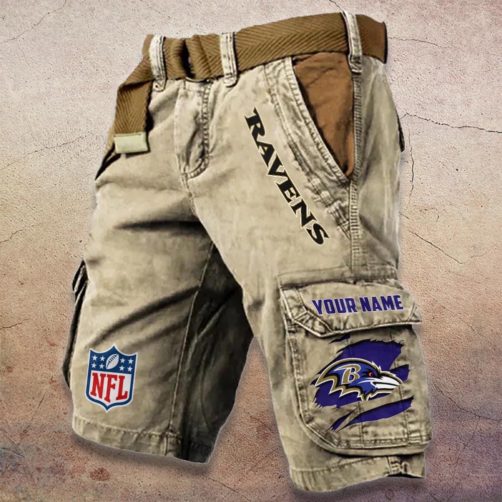 Sportswearmerch Baltimore Ravens NFL Denim Short For Fan