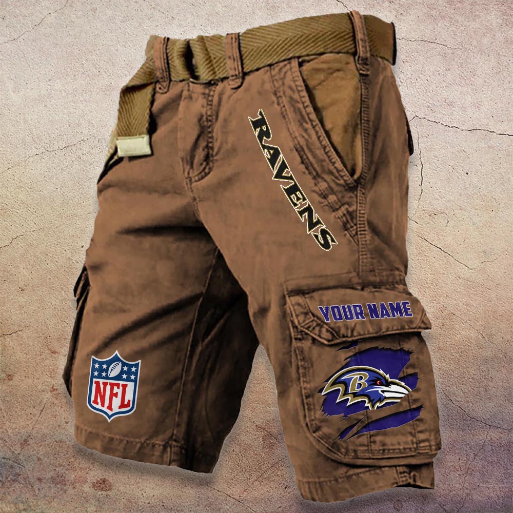 Sportswearmerch Baltimore Ravens NFL Denim Short For Fan