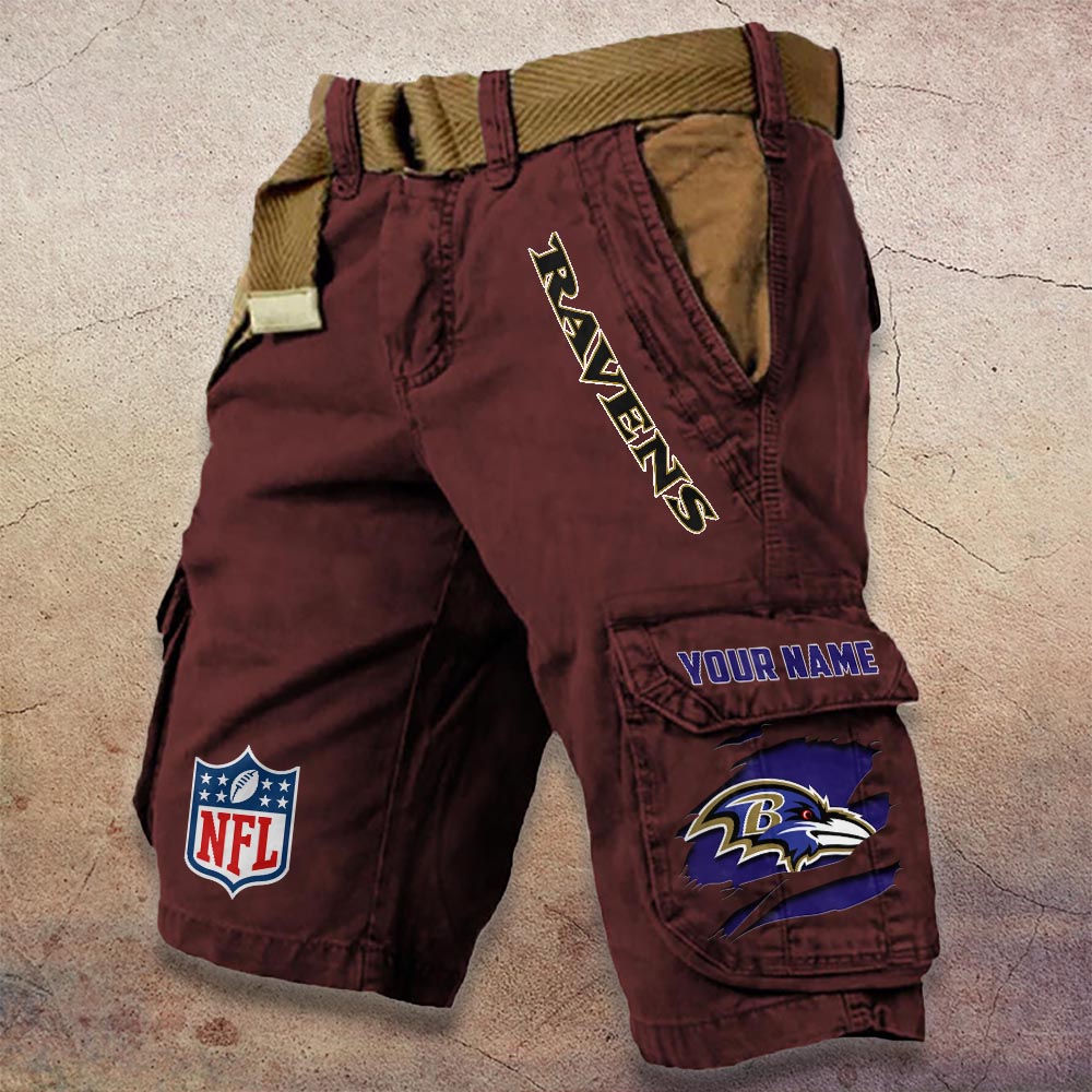 Sportswearmerch Baltimore Ravens NFL Denim Short For Fan