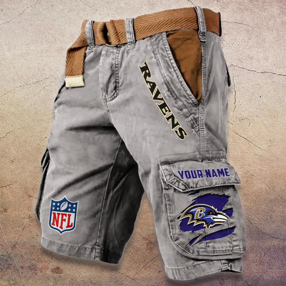 Sportswearmerch Baltimore Ravens NFL Denim Short For Fan