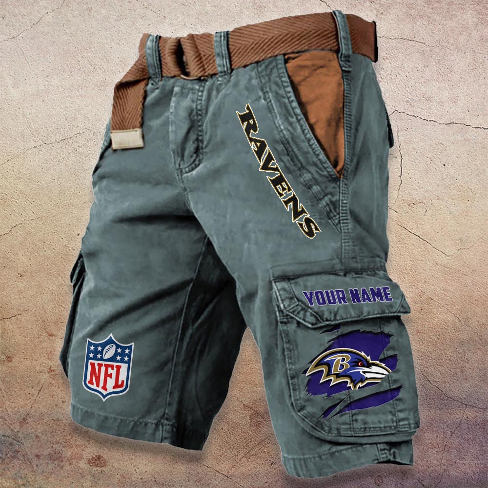 Sportswearmerch Baltimore Ravens NFL Denim Short For Fan