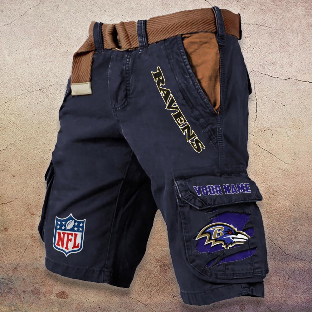 Sportswearmerch Baltimore Ravens NFL Denim Short For Fan