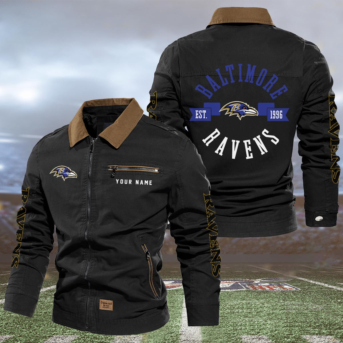 Sportswearmerch Baltimore Ravens NFL Lapel Jacket For Fan