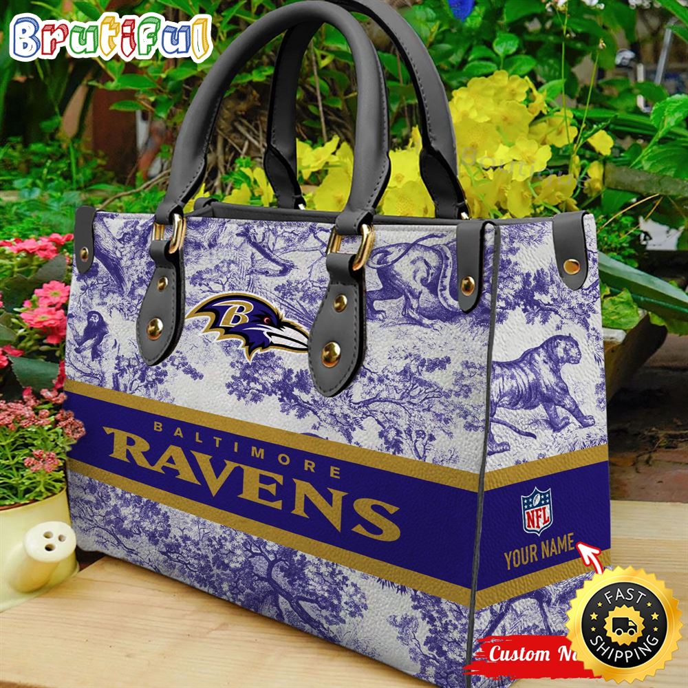 Sportswearmerch Baltimore Ravens NFL Leather Handbag For Fan