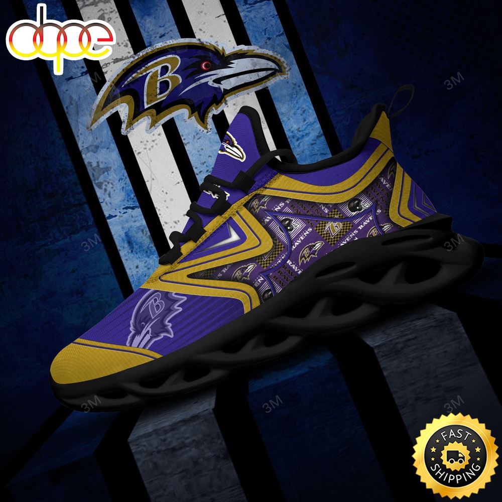 Sportswearmerch Baltimore Ravens NFL Max Soul Shoes Sneakers For Men And Women