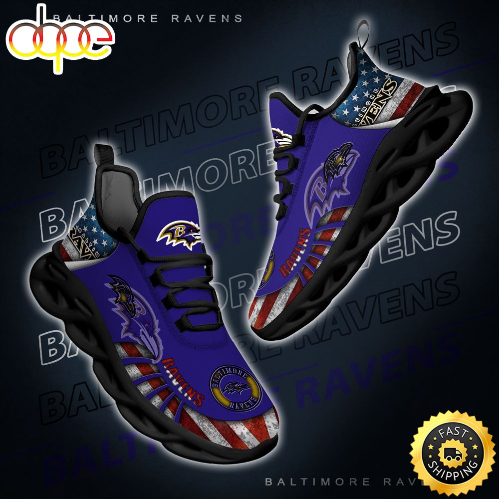 Sportswearmerch Baltimore Ravens NFL Max Soul Shoes Sneakers For Men And Women