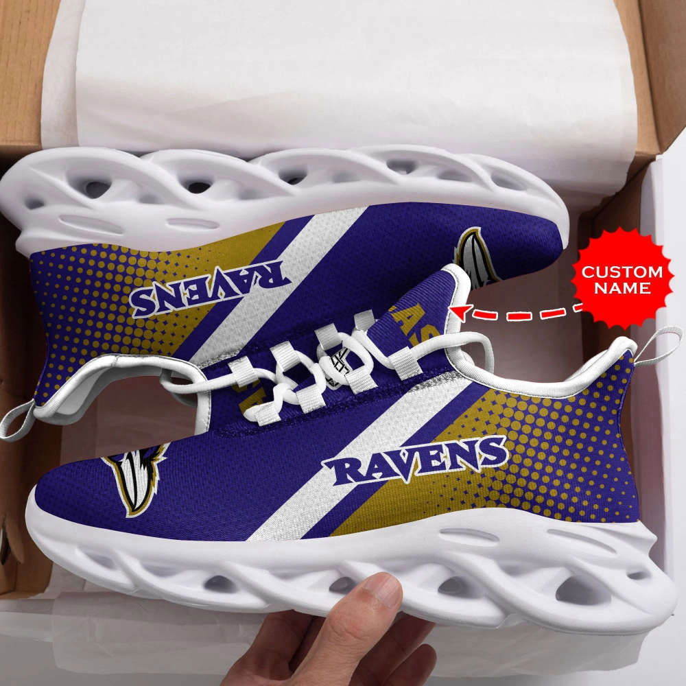 Sportswearmerch Baltimore Ravens NFL Max Soul Shoes Sneakers For Men And Women
