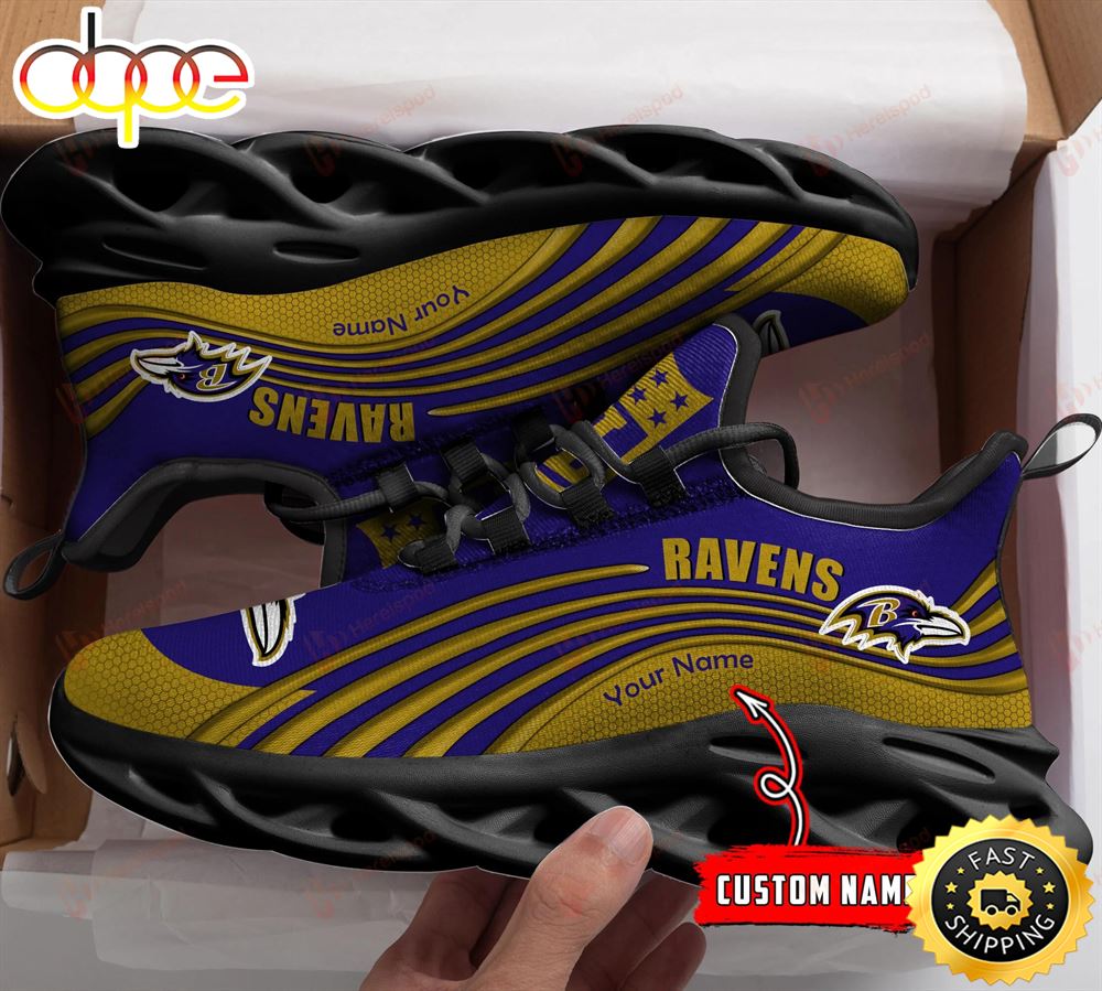 Sportswearmerch Baltimore Ravens NFL Personalized Max Soul Shoes Sneakers For Men And Women