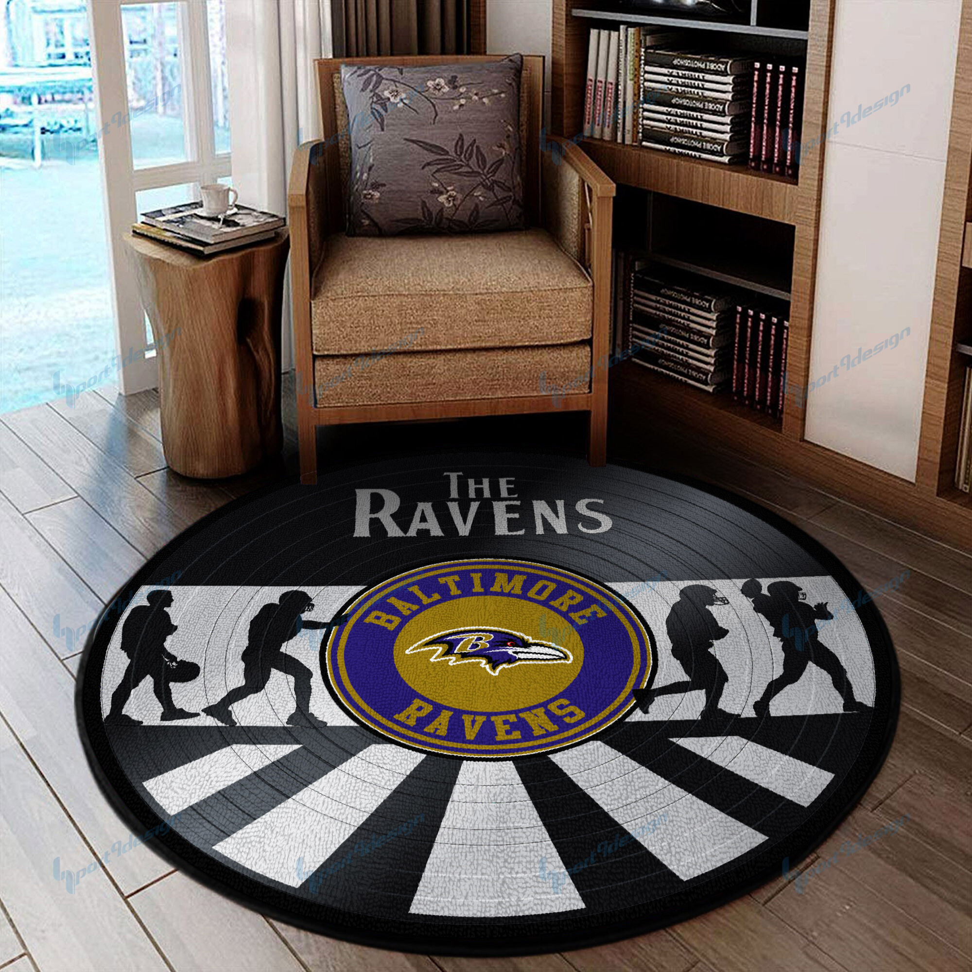 Sportswearmerch Baltimore Ravens NFL Round Rug For Fan