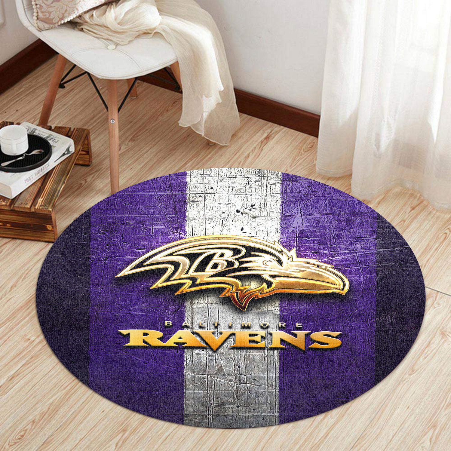 Sportswearmerch Baltimore Ravens NFL Round Rug For Fan