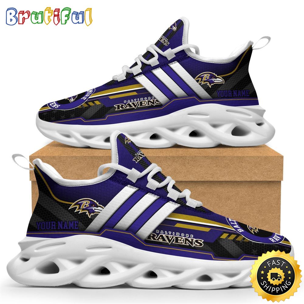 Sportswearmerch Baltimore Ravens NFL Sneaker Max Soul Shoes For Fan