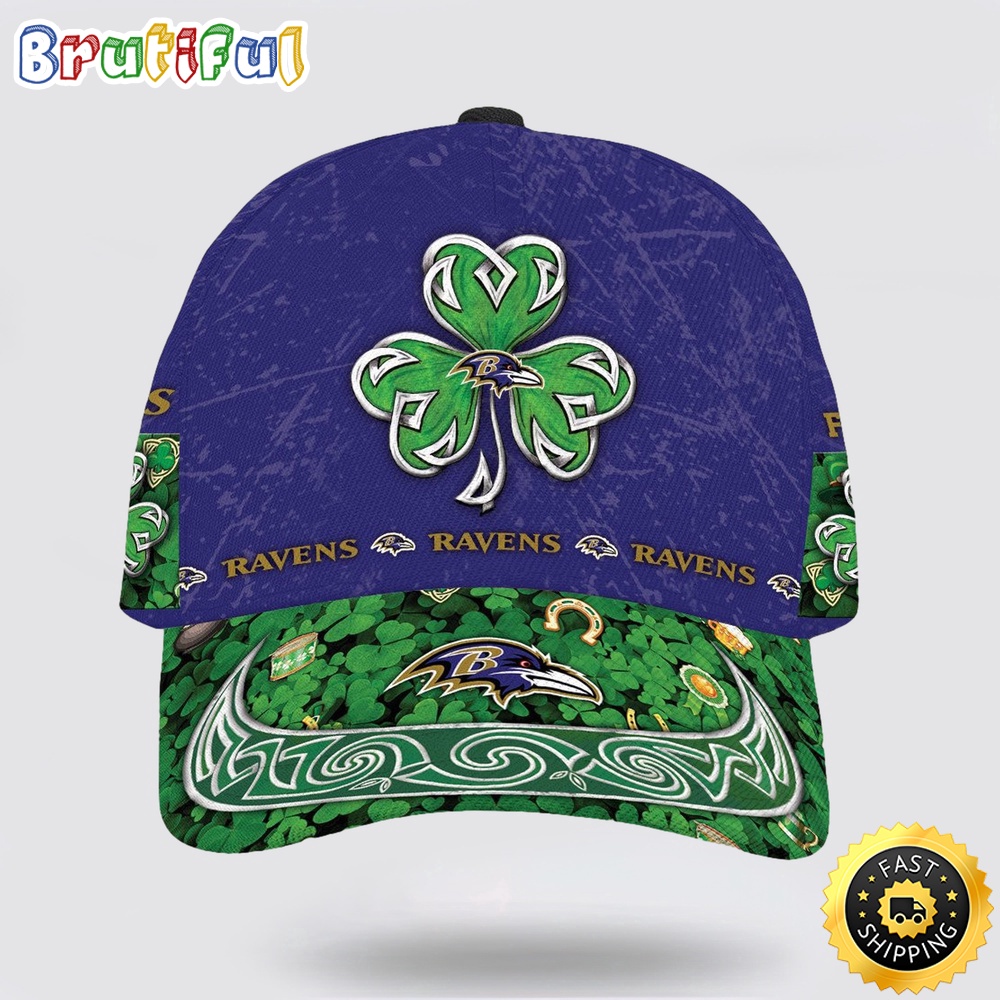 Sportswearmerch Baltimore Ravens NFL St Patrick Day Classic Cap For Fan