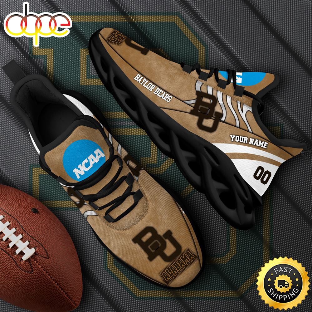 Sportswearmerch Baylor Bears NCAA Black Max Soul Shoes Sneakers For Men And Women
