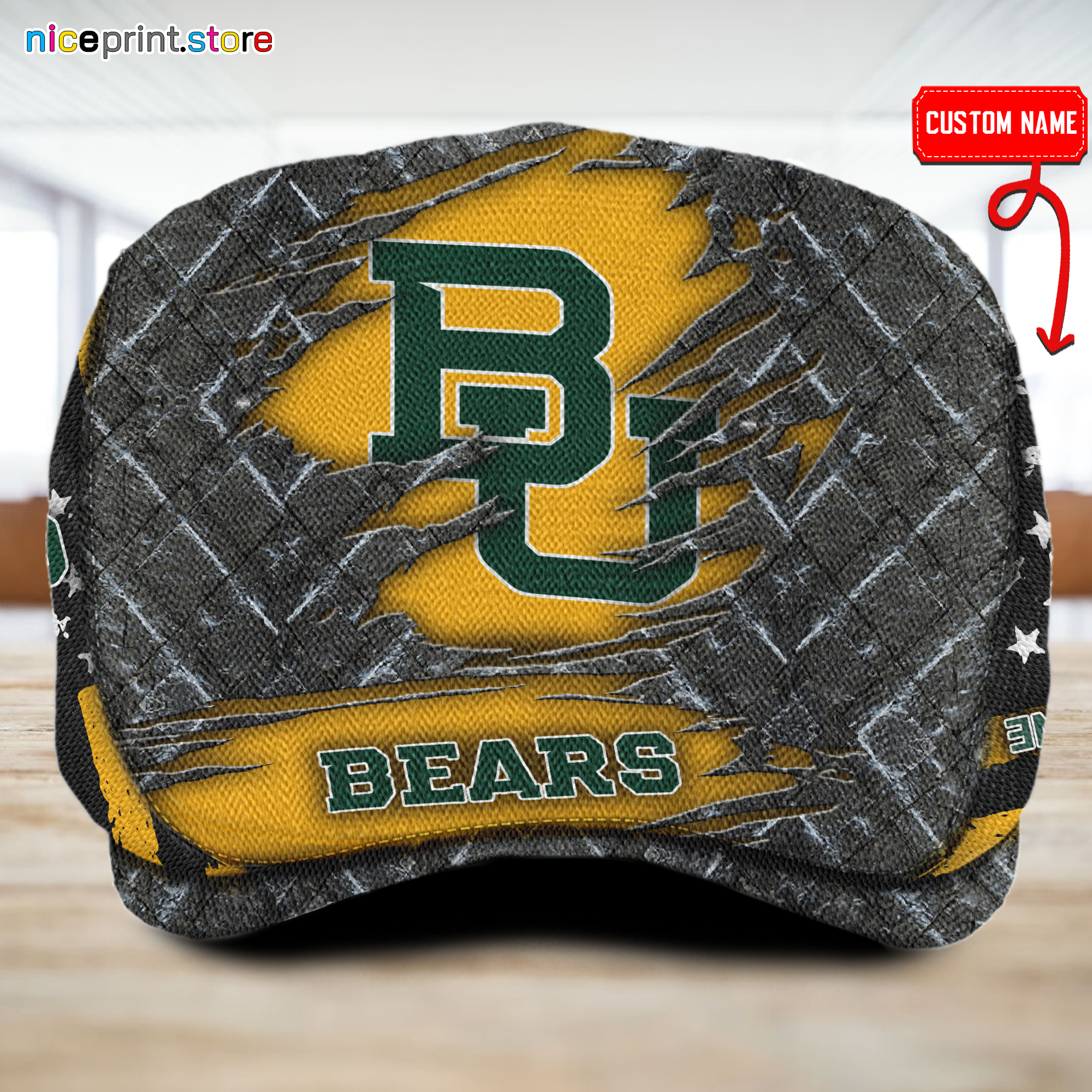 Sportswearmerch Baylor Bears NCAA Flat Cap For Fan