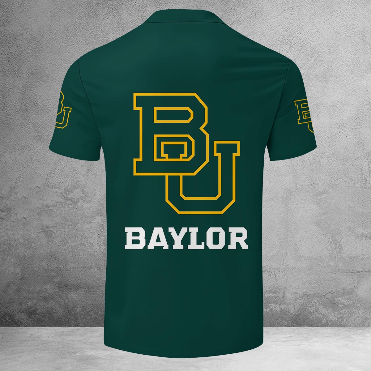 Sportswearmerch Baylor Bears NCAA Lapel Zip Polo Shirt For Fan