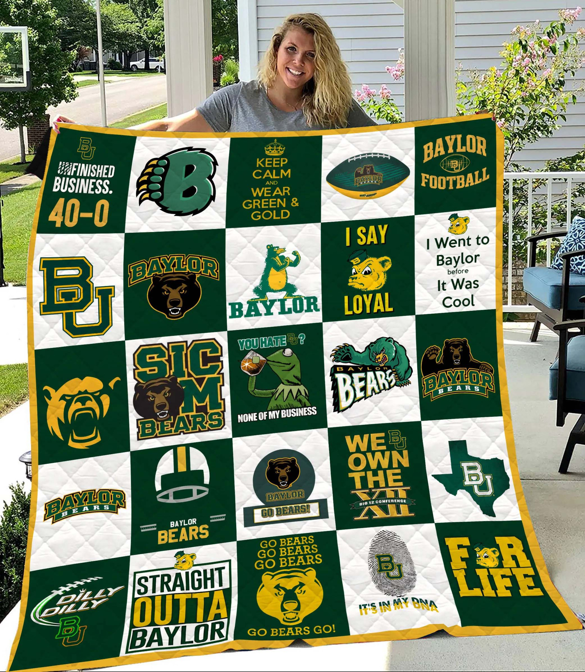 Sportswearmerch Baylor Bears NCAA Quilt Blanket For Fan