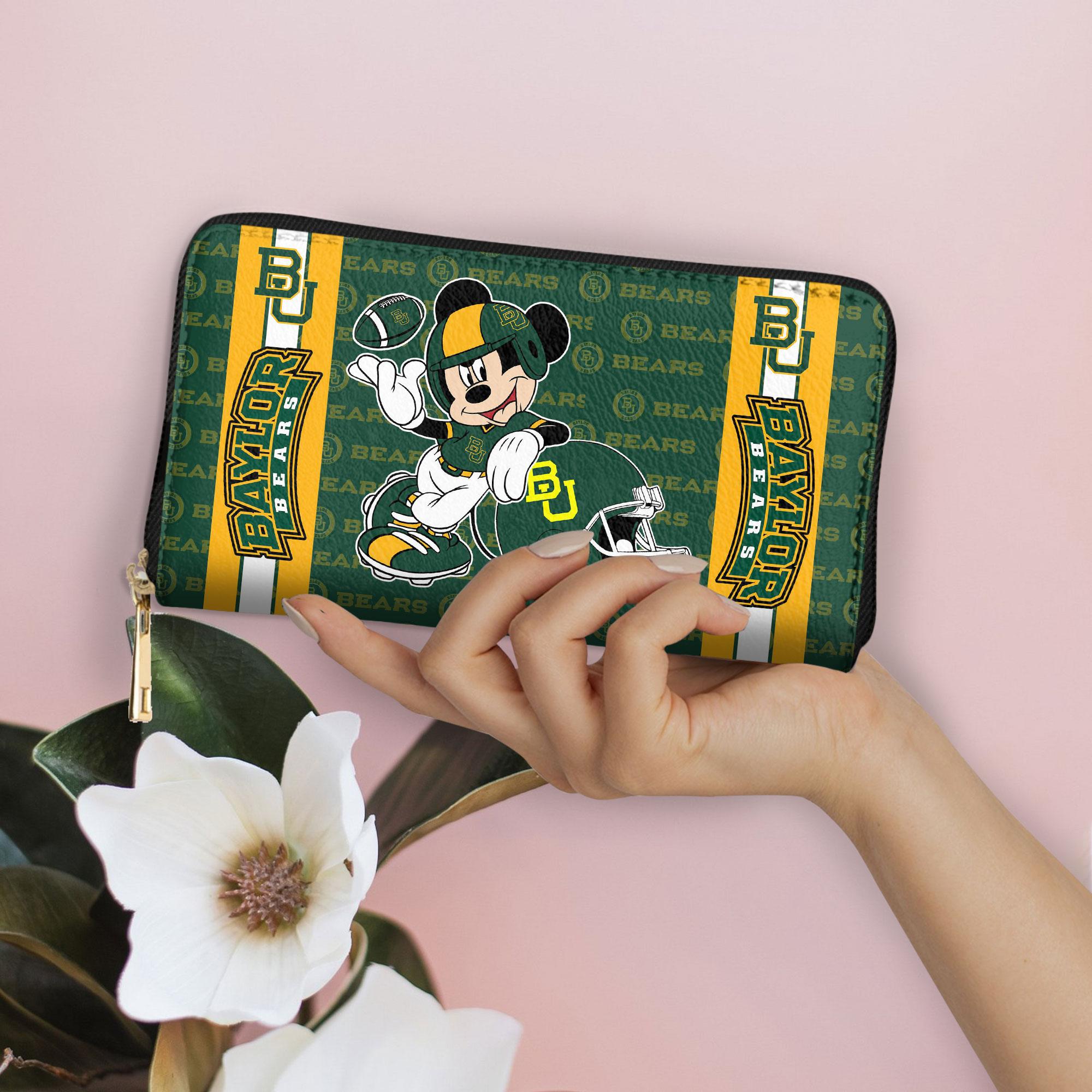 Sportswearmerch Baylor Bears NCAA x Mickey Women Leather Handbag For Fan