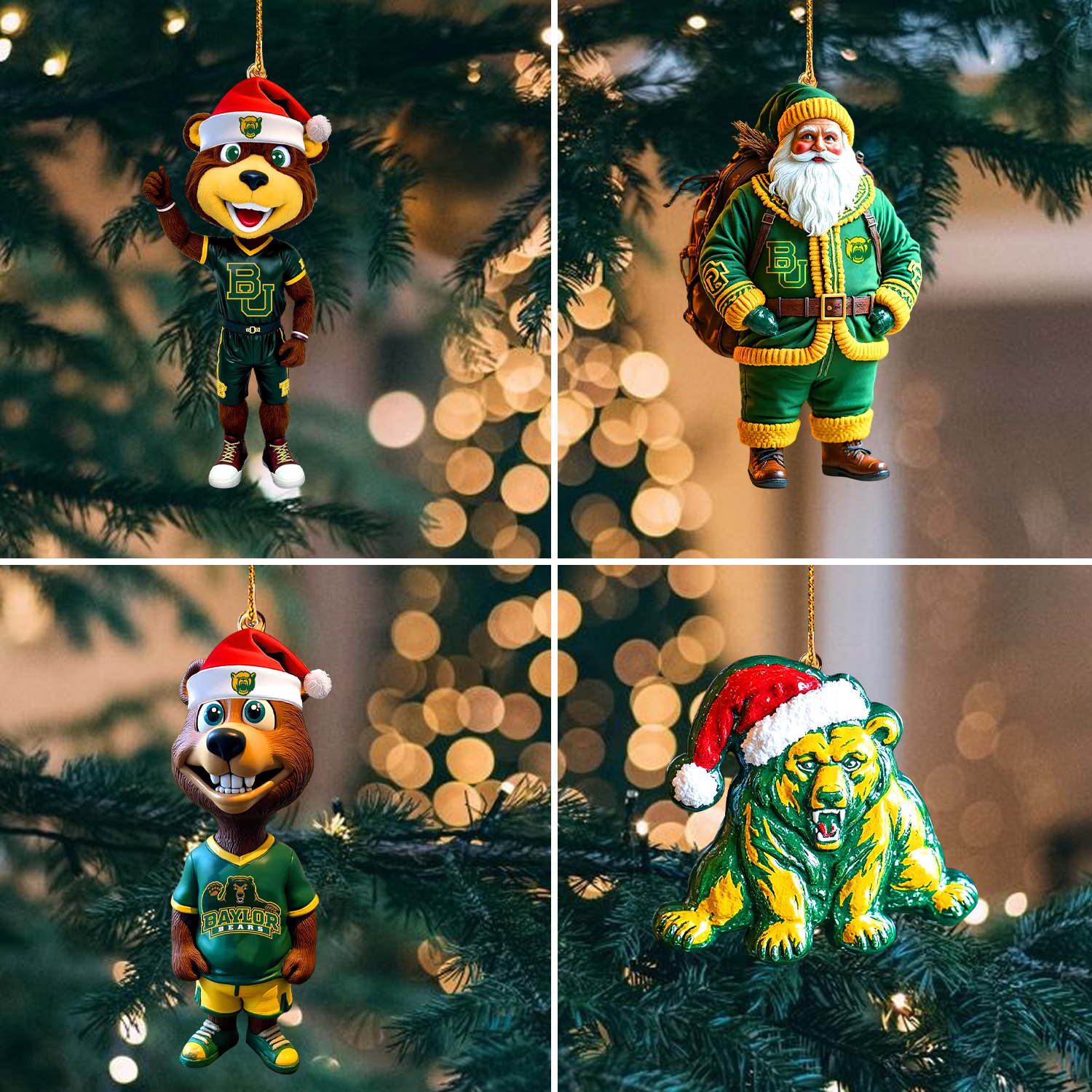 Sportswearmerch Baylor Bears x Christmas Acrylic Ornament Gift For Fan