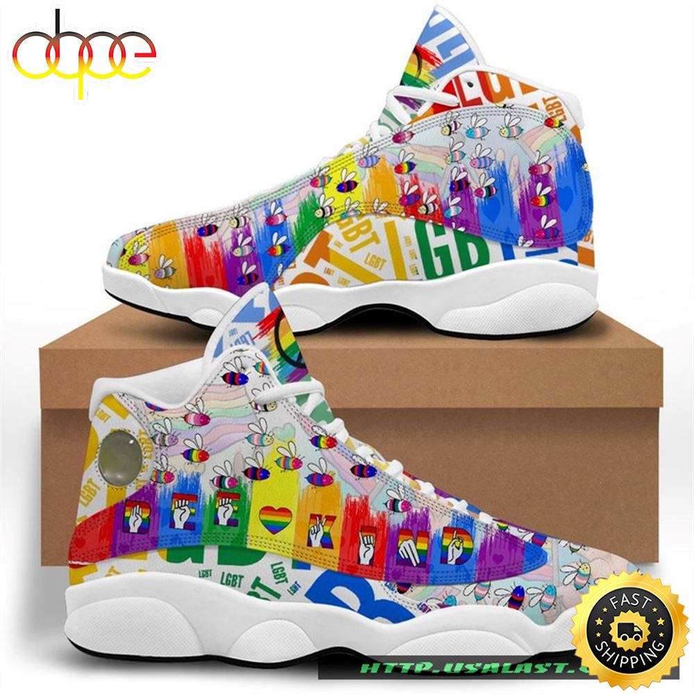 Sportswearmerch Bee Kind LGBT AJ13 Sneakers Shoes For Men And Women
