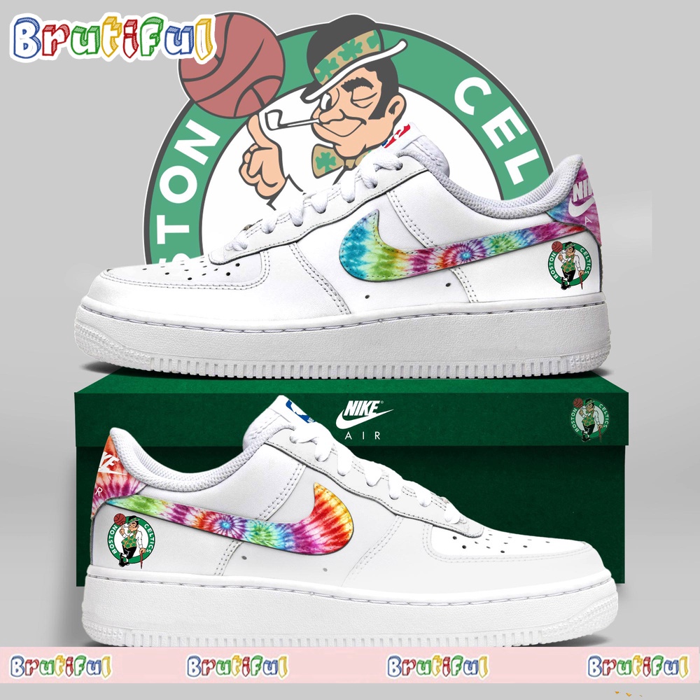 Sportswearmerch Bill Walton Boston Celtics NBA 2024 Basketball Tie Dye Style Air Low-Top Shoes For Men And Women