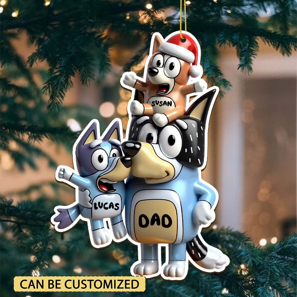 Sportswearmerch Bluey x Christmas Acrylic Ornament Gift For Fan