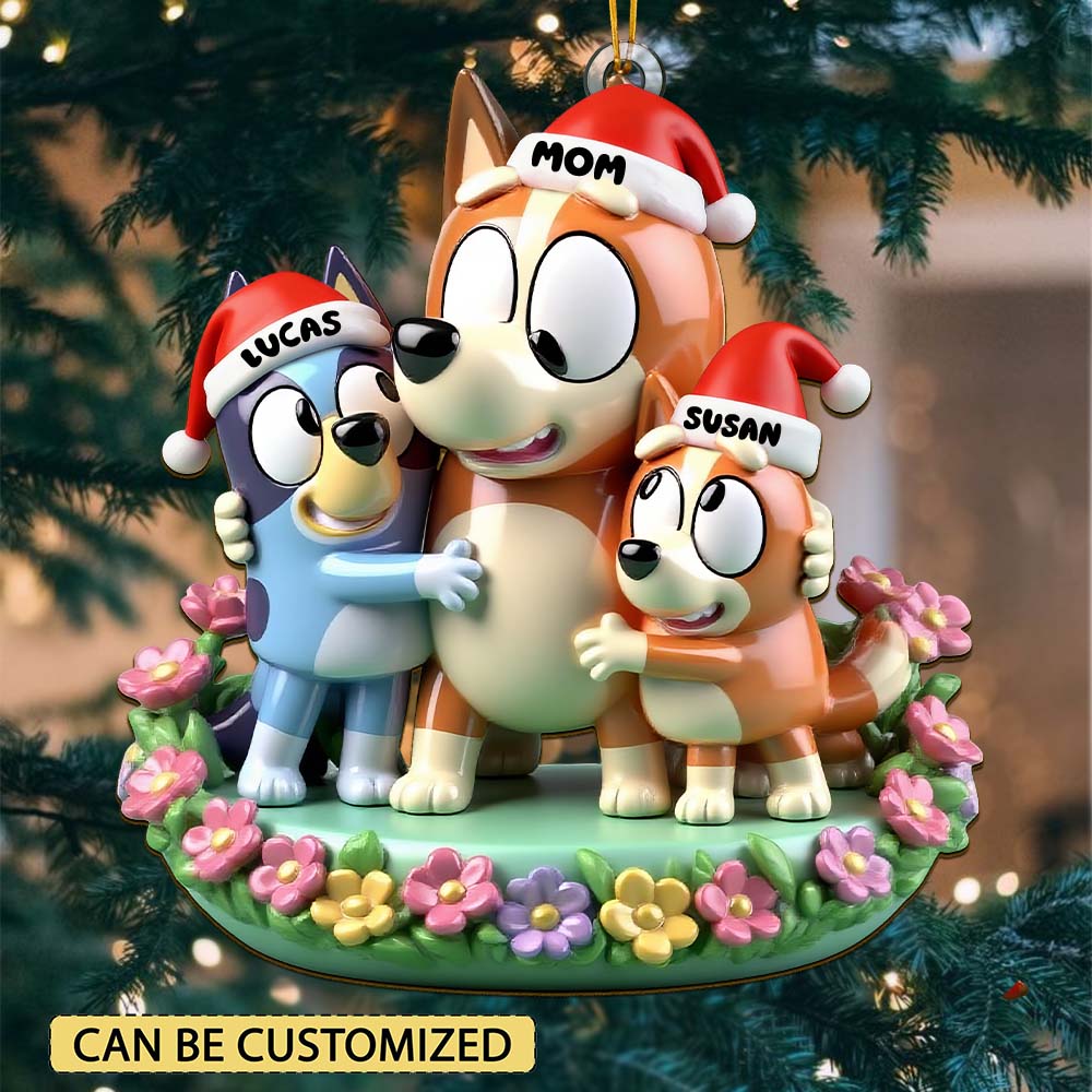 Sportswearmerch Bluey x Christmas Acrylic Ornament Gift For Fan