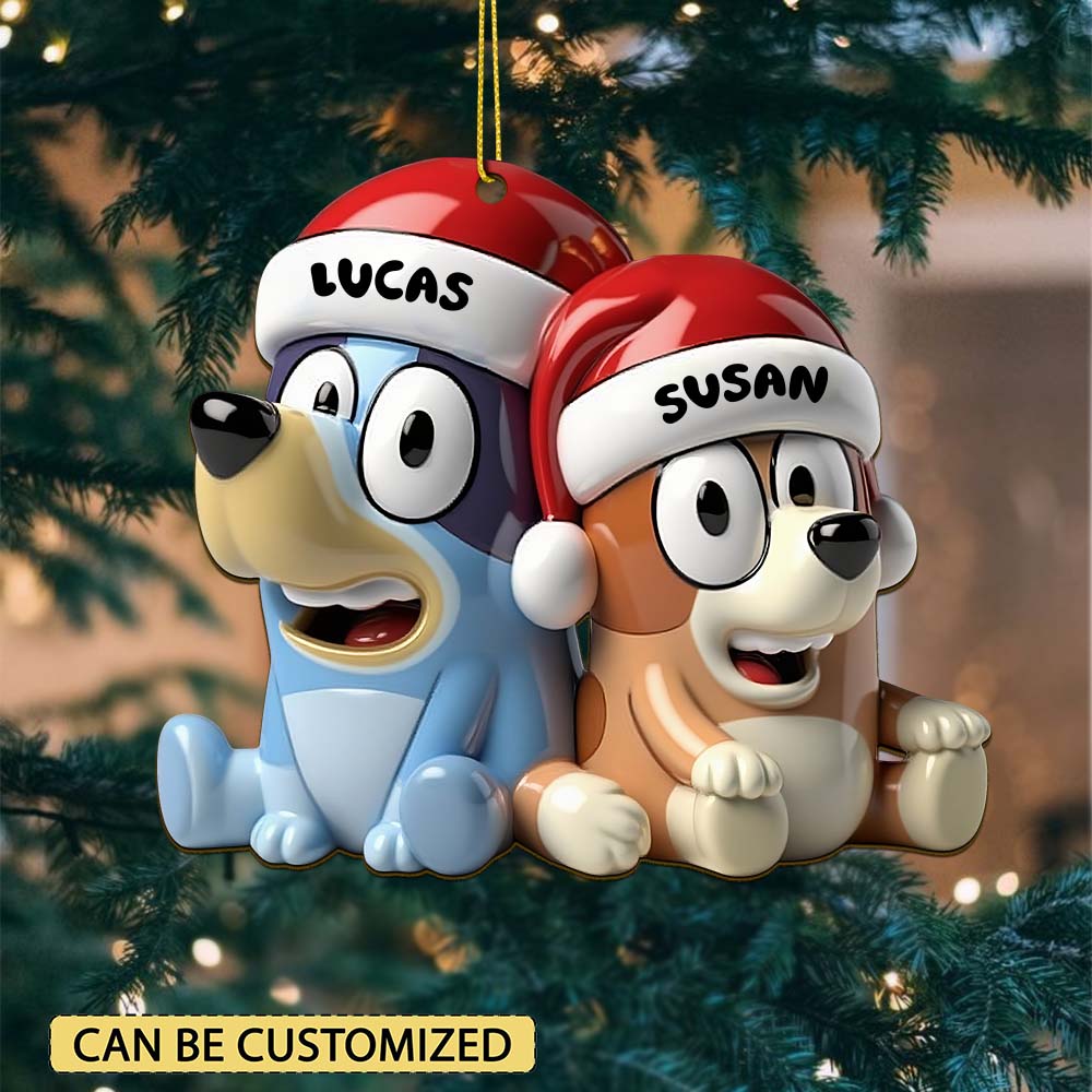 Sportswearmerch Bluey x Christmas Acrylic Ornament Gift For Fan