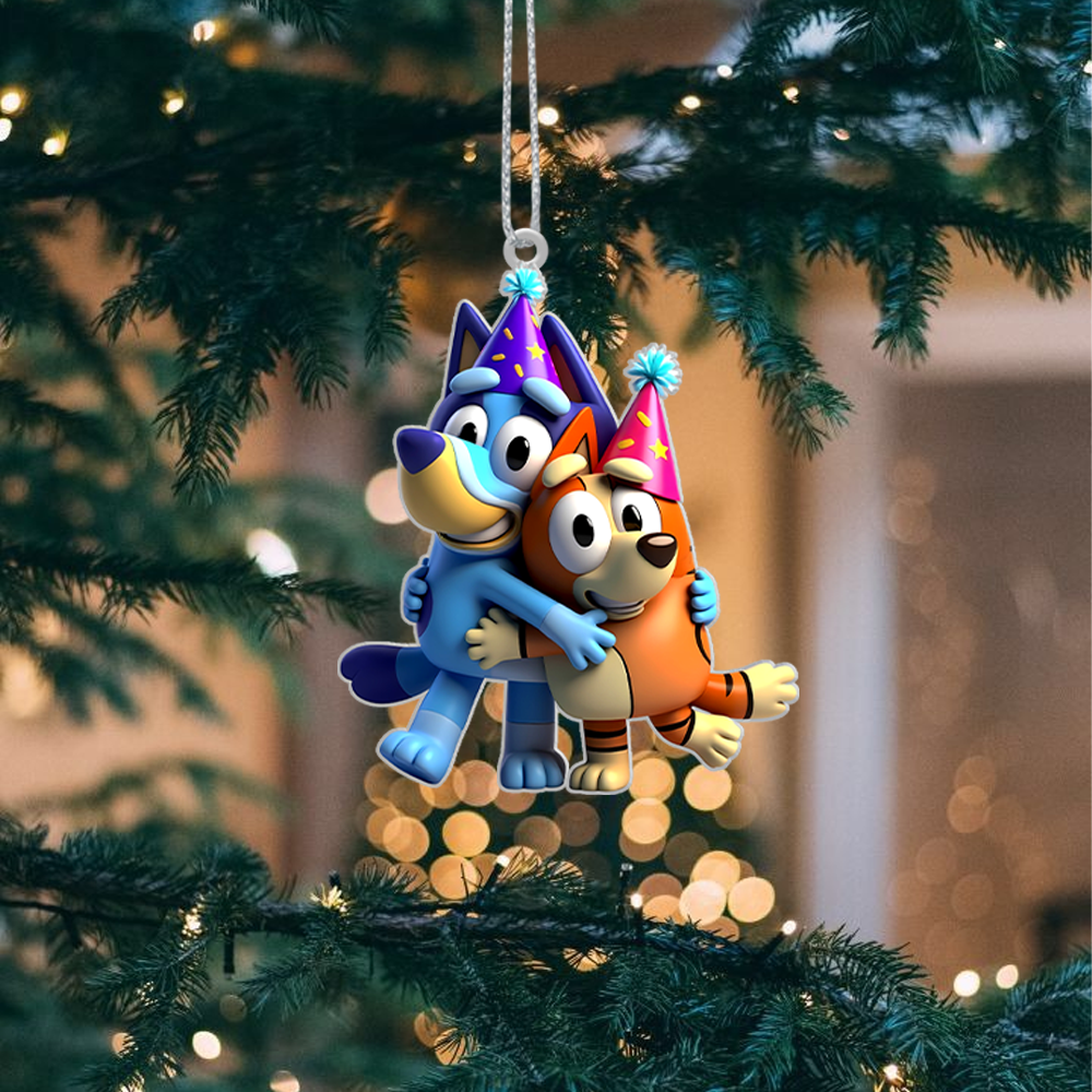 Sportswearmerch Bluey x Christmas Acrylic Ornament Gift For Fans
