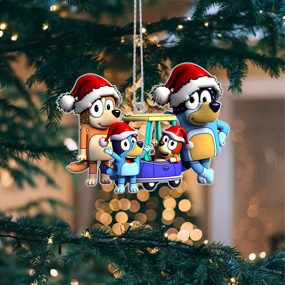 Sportswearmerch Bluey x Christmas Acrylic Ornament Gift For Fans