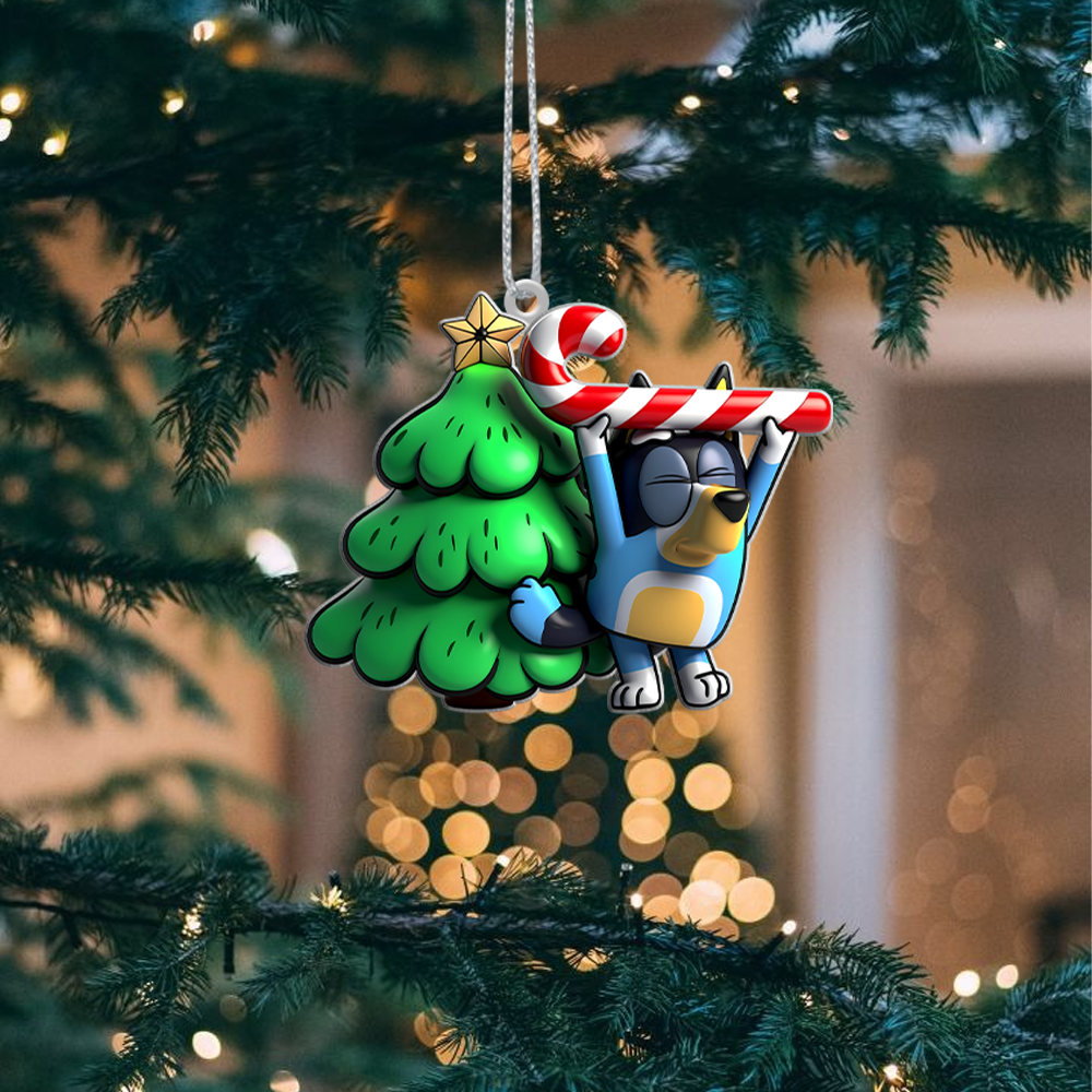 Sportswearmerch Bluey x Christmas Acrylic Ornament Gift For Fans