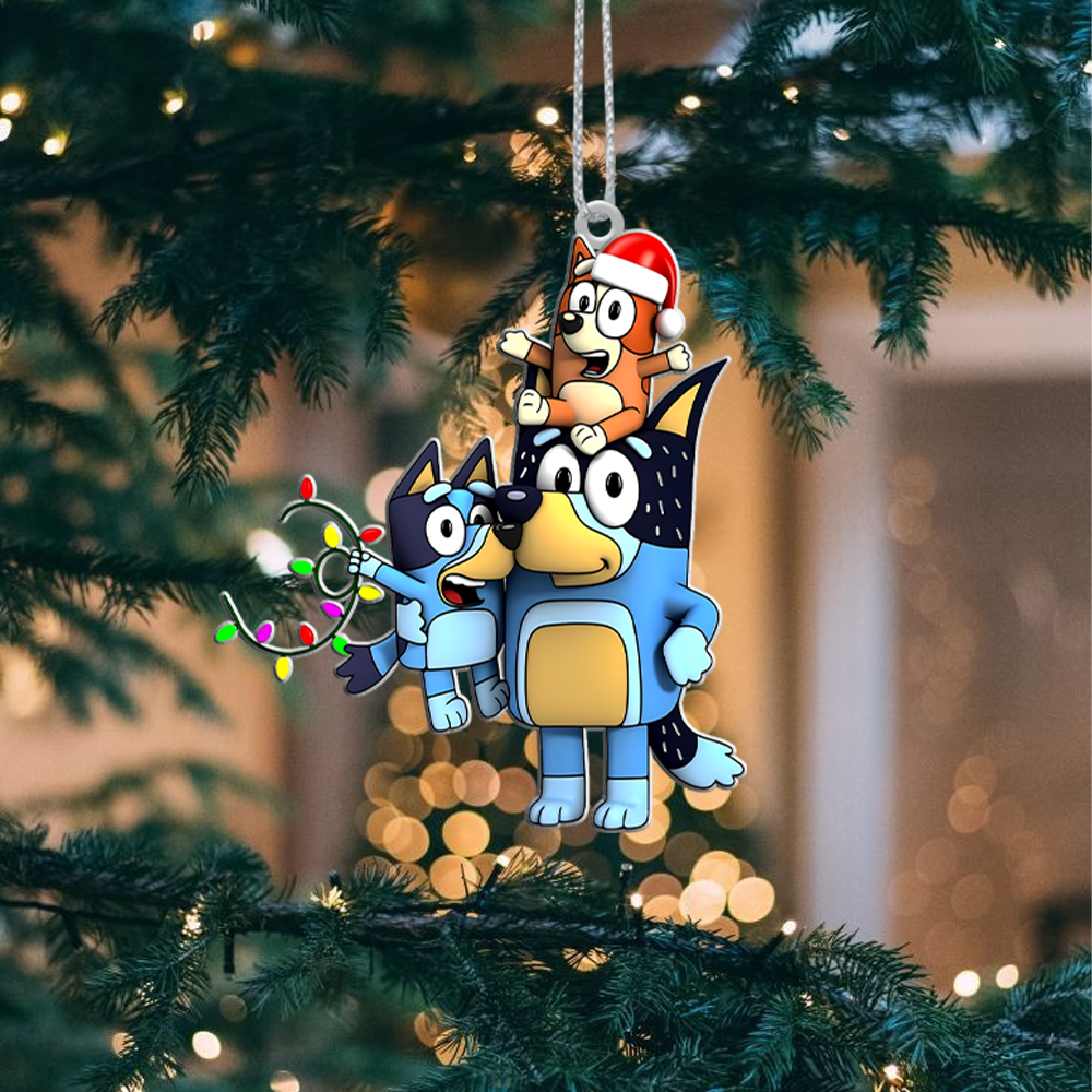 Sportswearmerch Bluey x Christmas Acrylic Ornament Gift For Fans