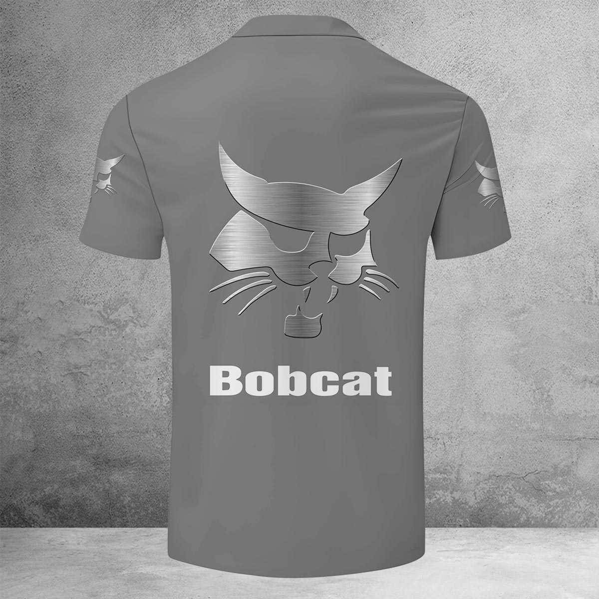 Sportswearmerch Bobcat Tractor Lapel Zip Polo Shirt For Fan