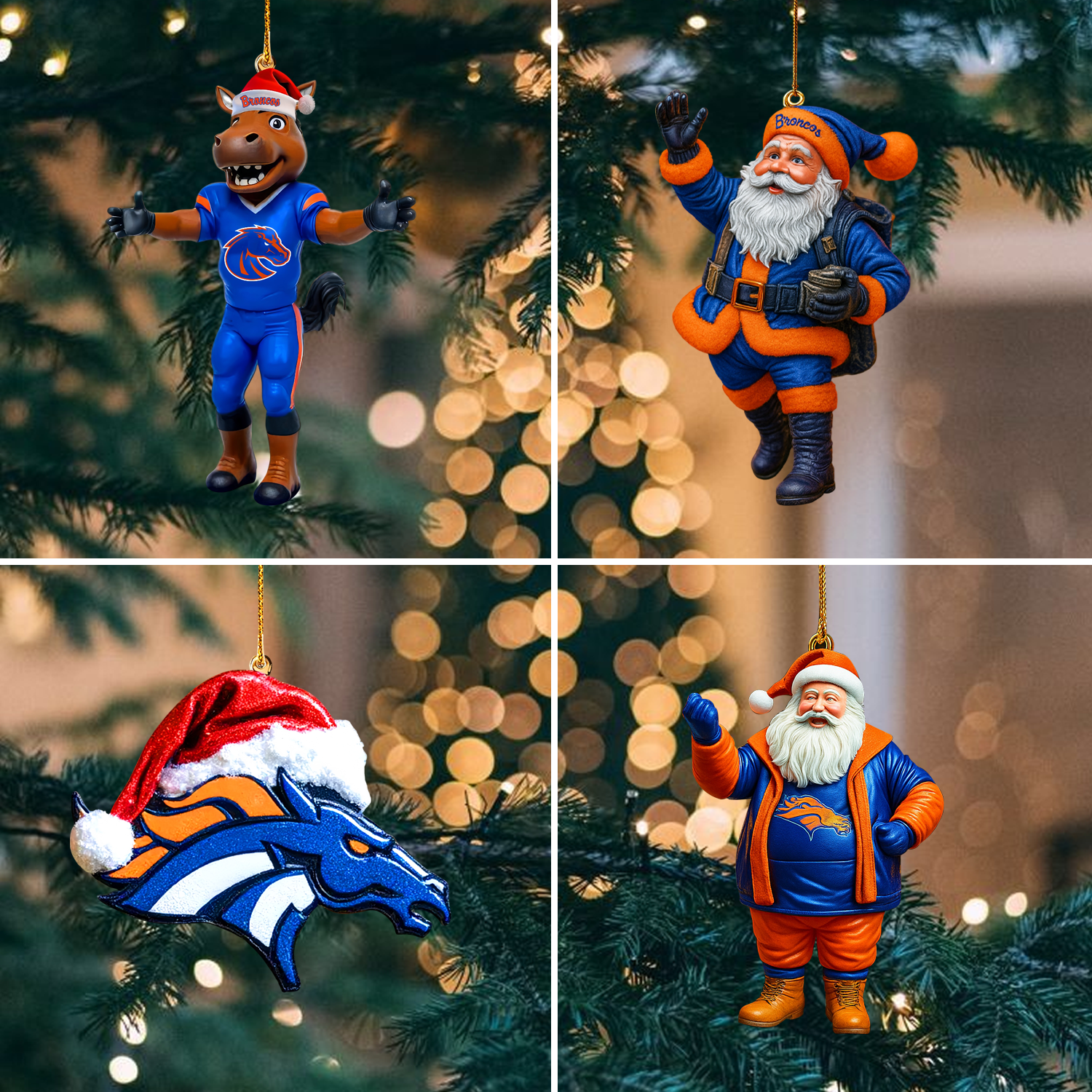 Sportswearmerch Boise State Broncos NCAA Christmas Acrylic Ornament Gift For Fan
