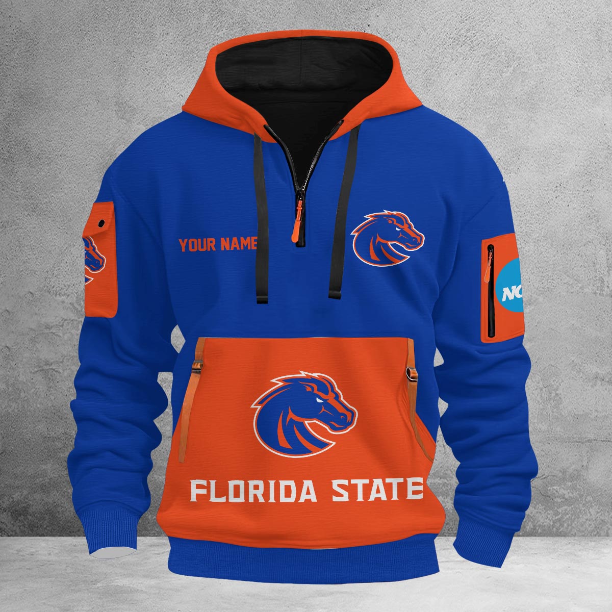 Sportswearmerch Boise State Broncos NCAA Half Zip Hoodie Personalized For Fan