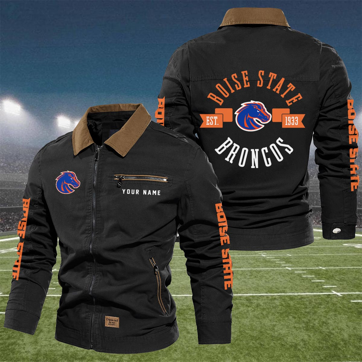 Sportswearmerch Boise State Broncos NCAA Lapel Jacket For Fan